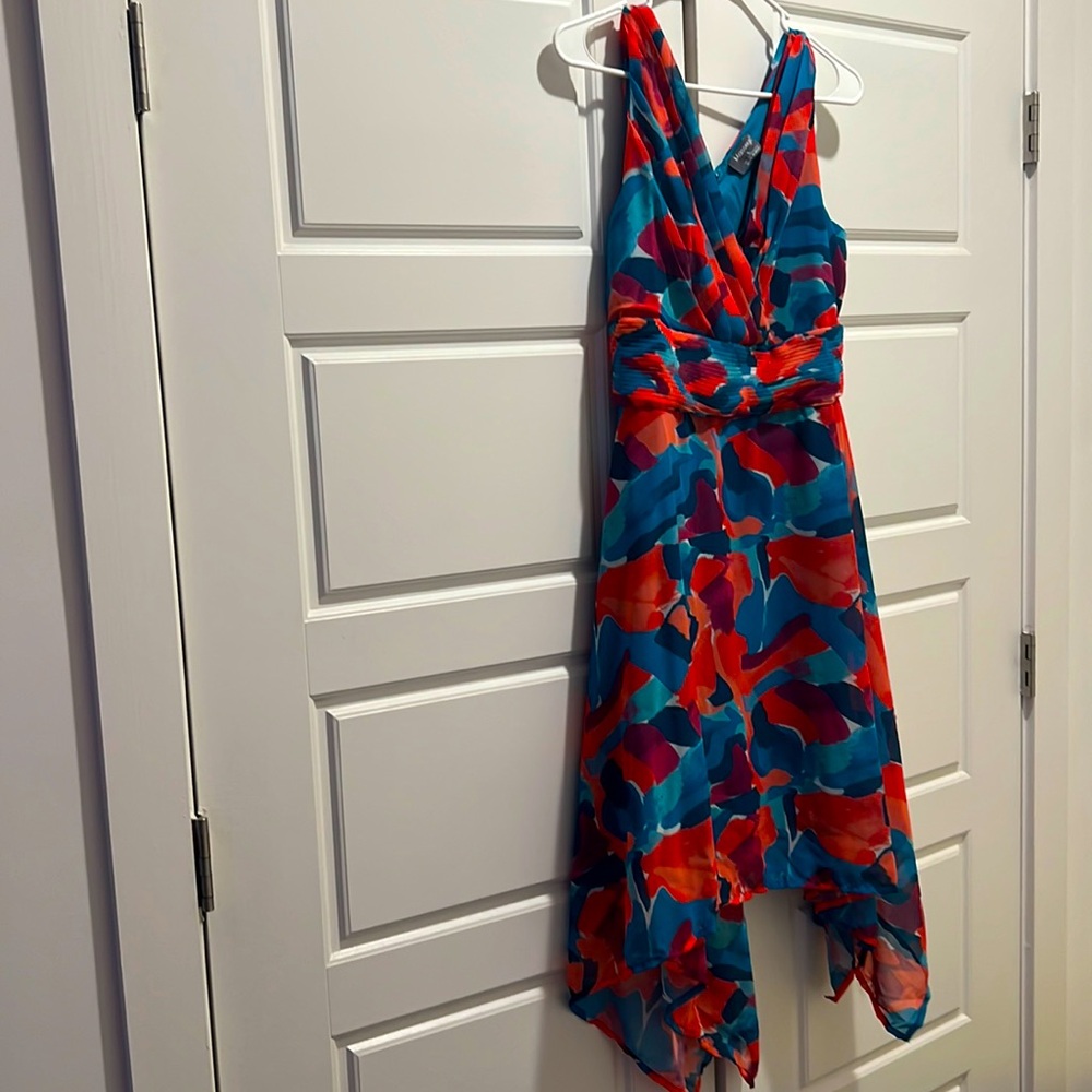 Sleeveless Handkerchief Hem Dress